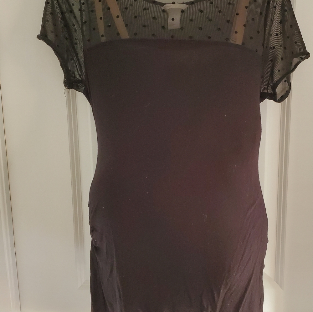 Maternity Black top with lace bit